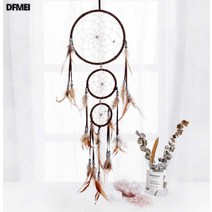 DFMEI 불규칙 삼환 인디언 드림캐쳐 걸이, 카멜란지