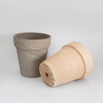 데로마 바소 알토 듀오 이태리 토분 테라코타 빈티지 인테리어 도자기 화분+받침세트, 화이트, 30호(화분+받침세트_R25)