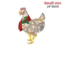 태양광정원등계단조명 옥상조경공사 안뜰 크리스마스 led 야간 태양 빛 외부 정원 장식 장식품 치킨 암탉 빛나는 목가적 인 닭 램프, l