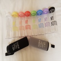 BPA free 안심사용 트라이탄 물통 보틀 물병 350ml, 글씨있음레드