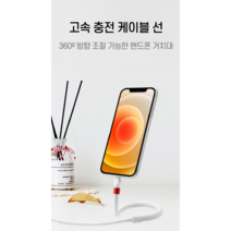 자유자재 2.4A 충전거치대 케이블/8핀, 8핀, 블랙