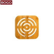 물바짐 대나무 우드 사각 캠핑 냄비받침 접시받침 받침대 커피잔받침 식탁받침 차받침