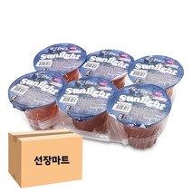 Szmart 마켓 썬라이트 포도맛 푸딩젤리 180ml x 6입 8팩 푸딩대용량 스튜디오촬영 골프장 저녁 간식
