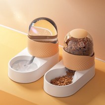 강아지자동급식기 고양이자동급식기 애견 자동급식기 2l3.5l 고양이 자동 피더 워터 디스펜서 애완 동물 먹이 식품 용기 그릇 대용량 플라스틱 솔리드 수직 개 공급, 하얀, 3.5리터 음식
