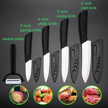 세라믹칼 정육칼 일본 독일 명품칼 중식칼 장미칼WLFOS 세라믹 나이프 주방 세트 셰프 쿡 + 필러, 01 black