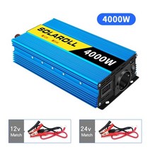 시거잭인버터 태양광인버터 캠핑용인버터 차량용인버터 순수정현파 Eu 1500w2000w2600w3000w4000w dc 12v24v ac 220v 휴대용 자동차 전원 보정 웨이브, 4000w 나, 24v60hz, 220-240v