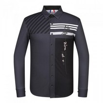 까스텔바작 남성 스트레치 프린트 셔츠형 티셔츠(BGASTS0050)