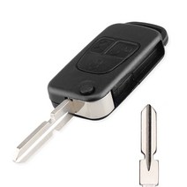 키 커버 열쇠 KEYYOU-메르세데스 벤츠 접이식 교체 원격 자동차 키 셸 C E S ML AMG S500 W168, 05 3 bt  4 HU39 blade, 05 3 bt  4 HU39 blade
