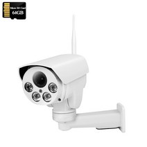 열화상카메라 적외선카메라 적외선 무선 보안 IP 와이파이 PTZ 자동 줌 SD 카드 사람 감지 IR Sonyimx335 HD 3G 4G SIM, 없음, 9.5MP-WIFI-64GB - EU 플러그-배 줌