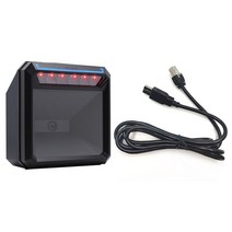 핸즈프리 2D 1D 바바코드 스캐너 QR 전방향 데스크탑 리더 블랙 MP7000, MP7000-USB-Cable