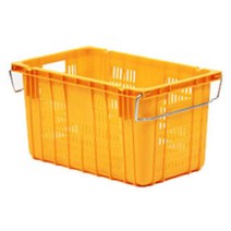 이삿집 박스 과일상자 다용도 적재상자 손잡이형 농산물상자 과수원박스 감자상자 과수원상자 고구마상자, 1개, 과일상자 노랑