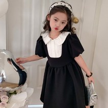 슈슈아리 블랙 애나 원피스 아동 여아 키즈 봄가을 드레스 입학식룩 하객룩