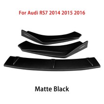 자동차 앞 범퍼 스플리터 립 바디 키트 스포일러 디퓨저 디플렉터 탄소 섬유룩 ABS 아우디 RS7 Audi 2014, [01] Matte Black