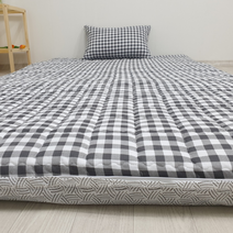 포시즌 요매트(+솜포함), 요매트, 체크_그레이