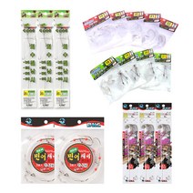 외수질채비 농어 민어 생미끼 바늘 채비, 5. 생미끼편대바늘채비 4개입, bk-505 20호