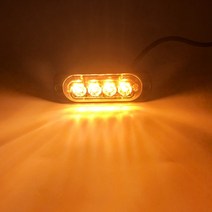 오토바이 견인 트레일러자동차 그릴 신호등 깜박이 경고등 트레일러 led 조명 4 LED 비상 램프 경찰 스트, 03 Yellow 1pcs_02 Flashing