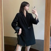 빅사이즈여성의류자켓 정장 코트 캐주얼 c950 똥똥한 오버핏 여자 5XL 오피스룩 모직 수트