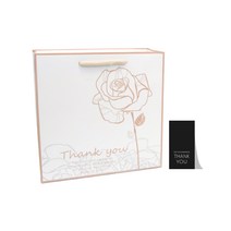 27리빙 선물 쇼핑백 10p+감사 스티커 10p, 중, 06 Thank you황금장미