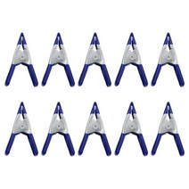 10pcs 금속 스프링 클램프 2 인치 플라스틱 핸들 클립 스프링 클램프 소프트 플라스틱, 파란색