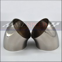 51mm 57mm 63mm 76mm OD 위생 버트 용접 45 도 엘보 벤드 파이프 304 스테인레스 스틸 자동차 배기 파이프 머플러 용접 파이프 자동차 배기 파이프, 127mm_중국