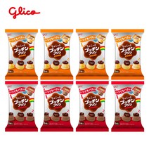 일본 GLICO 글리코 조금 프티 쁘띠 미니사이즈 푸딩 밀크 쇼콜라 커스터드 120g 8개 세트, 밀크쇼콜라 4개, 커스터드 4개