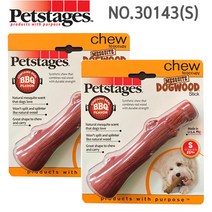 펫스테이지 도그우드 스틱 치석제거 이갈이 장난감, 2개, 바베큐우드스틱 S