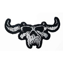Music D Skull Heavy Metal Gothic Metal Hard Rock Blues Rock Industrial Metal Band Logo Patch Embroid, 1, 기타