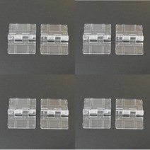 연결철물 문고리 방문 가구경첩 아크릴 경첩 소 2P 문고정 나비경첩 도어경첩 문경첩 미니경첩