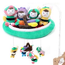 마리꼬베베 아가사랑 흑백 컬러 아기 모빌, (칼라)과일요정모빌+4단모빌대