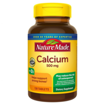 네이쳐 메이드 칼슘 500mg 비타민D3 400IU타블렛 130정 Nature Made Calcium Vitamin 130Tablets, 상세내용참조, 없음, 성인남녀공용