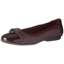 Clarks 여성용 그레이스린 윈드 드레스 플랫 발레202558, 70 M US, Burgundy Leather/Synthetic, Burgundy Leather/Synthetic