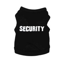 강아지 쿨티 애견 의류 pawstrip xs-l security dog ​​vest 여름 개 옷 black pet dog t shirts for small dogs yorkie, 보라색 가장자리 달러, m