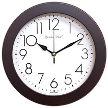 나nanr_GB1332 무소음 벽시계 240mm 브라운 제조한국 오피스 디자인 예쁜 장식 집들이선물 인테리어 무벽 서재 메탈 원형시게 거실 개업♥sksnfll, ♥sstarting, ♥Good-Life!!
