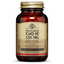 솔가 베지테리안 CoQ-10 120mg 글루텐 프리 무설탕 베지터블 캡슐, 60개입, 1개, 60정