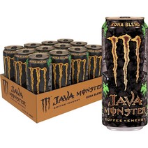 Java Monster 자바 몬스터 자바 Monster 코나 블렌드 커피 + 에너지 드링크 15 oz 12팩
