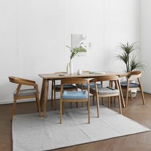 오크 L3형 식탁/테이블 세트 : 화이트오크 1800