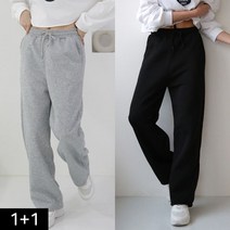 코디제이 여자 바지 기모위너롱와이드팬츠 남녀공용 밴딩팬츠 겨울바지 데일리룩 홈웨어
