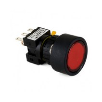 2A2B 푸쉬온 자동 복귀 리턴 전원 스위치 매입형 6V DC LED ON-(ON) 16mm KBL160M-L1C2, 레드 [KBL-160M-LR2]