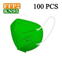 Kn95 15 색 FFP2 마스크 KN95 5 레이어 성인 블랙 패브릭 마스크 마스카라 보호 FPP2 입 얼굴 마스크 필터 마스크, YC95 green 100