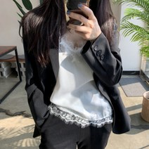 브랜드없음 브론즈 끈조절 새틴 레이스나시