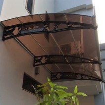 캐노픽스 1870x3200 차양막 비가림 캐노피 천막 어닝 지지대, 회색틀 투명렉산