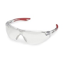 델타 플러스 SG-18C 안전 안경 투명 HC/PC 렌즈 레드 템플 팁