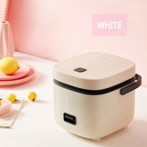 가정용 압력 밥솥 1인용 2인용 귀여운 소형 색 인용 싱글 주방 미니 가전 손잡이 포함, WHITE+EU Plug