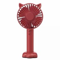 차박 용품 텐트 캠핑 장비 타프팬 실링팬 휴대용 환기 팬 귀여운 고양이 휴대용데스크탑, 빨간색