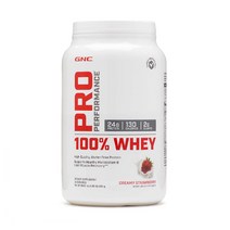 GNC Pro Performance 100% Whey Protein 지앤씨 프로 퍼포먼스 단백질 보충제 파우더 크리미 딸기 맛 845g