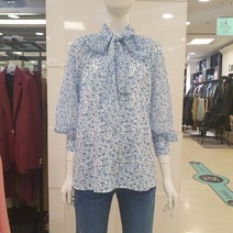 블루페페 부평점 화사한 컬러감 간절기 쉬폰 블라우스 리본 포인트