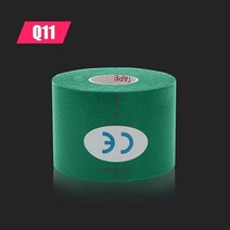훅그립 주짓수 유도 발목 볼링 격투 스포츠 압박 테이프 테이핑 그립 운동 회복 탄성 무릎 패드 근육 완화, 초록, 7.5cmx500cm