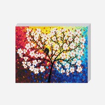 퍼즐피플 보석십자수 풍경/정물/도시/해바라기, 1Ea, DIY 보석십자수 세트 행운을부르는나무 40x50cm