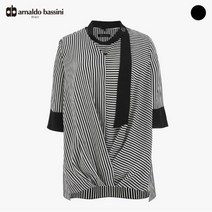 아날도바시니 (아날도바시니) 넥밴드 스트라이프 블라우스(AS07BL09M)