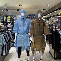 밀레 S/S 남여 공용 장마 필수품이자 완벽한 방수 처리로 비올 때 입기 딱 좋은 판초 우의 우비 비옷 레인코트, FREE, 라이트블루
